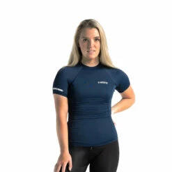 C-Skins UV Skins Basics S/S Rash Vest Womens -Kokatat Sale c skins basic SS vest womens navy front 29