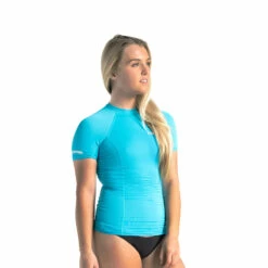 C-Skins UV Skins Basics S/S Rash Vest Womens -Kokatat Sale c skins basic SS vest womens ocean blue side3