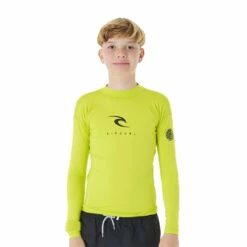 Ripcurl Corps L/S Rash Vest Junior 10 Ripcurl Corps L/S Rash Vest Junior -Kokatat Sale ripcurl corps rash vest uv LS boys lime