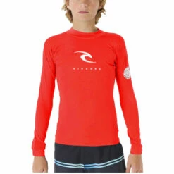 Ripcurl Corps L/S Rash Vest Junior 13 Ripcurl Corps L/S Rash Vest Junior -Kokatat Sale ripcurl corps rash vest uv LS boys red