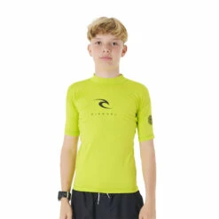 Ripcurl Corps S/S Rash Vest Junior -Kokatat Sale ripcurl corps rash vest uv SS boys lime
