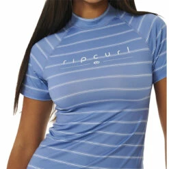 Ripcurl Golden Rays S/S Womens -Kokatat Sale ripcurl golden rays SS uv tee womens blue white detail