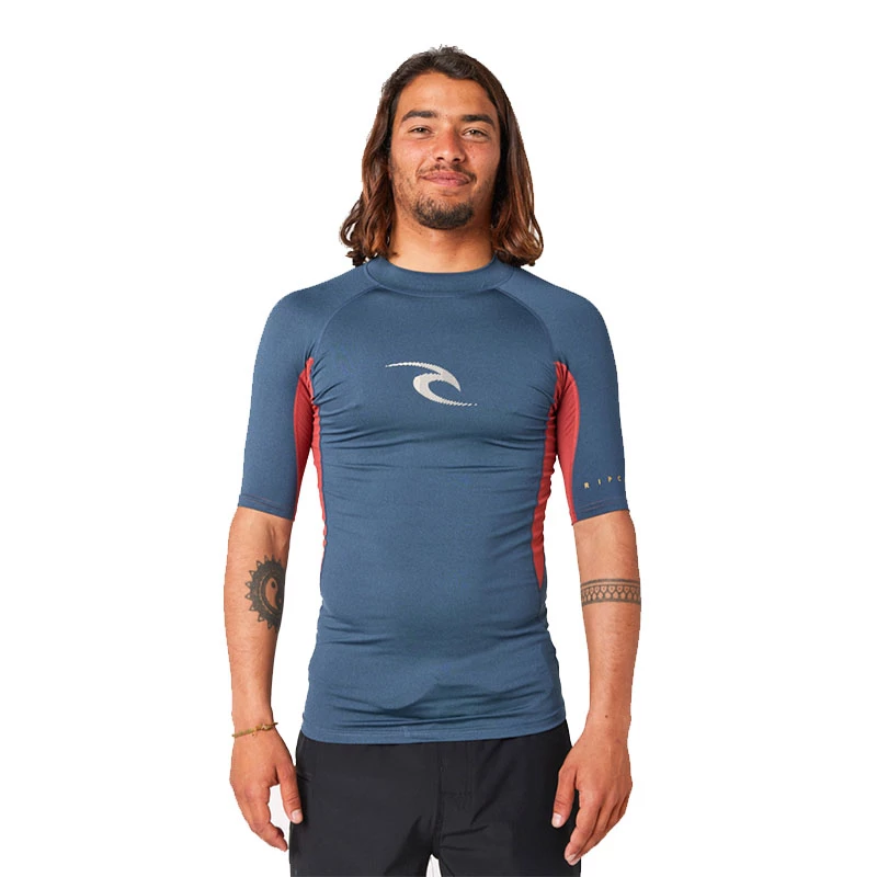 Ripcurl Waves S/S Rash Vest Mens 2 Ripcurl Waves S/S Rash Vest Mens