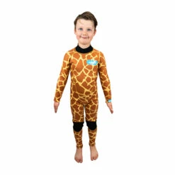 Saltskin 3/2mm Kids Steamer Wetsuit -Kokatat Sale saltskin wetsuit giraffe front